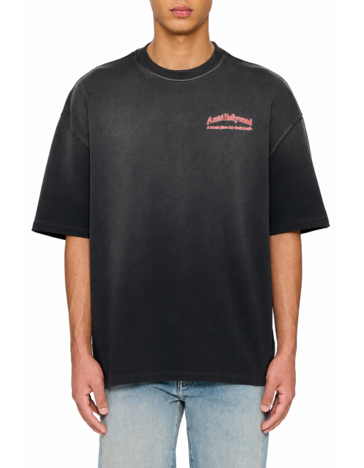 Tricou AMIRI, graphic-print Hollywood, Negru - AM326JR0040002