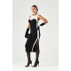 Rochie ELISABETTA FRANCHI, Women's black-butter midi sheath dress with side slits - AM44S66E2685