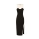 Rochie ELISABETTA FRANCHI, Women's black-butter midi sheath dress with side slits - AM44S66E2685