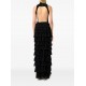 ROCHIE ELISABETTA FRANCHI, Ruffle Detail Belted, Black - AM45S52E2110 ROCHIE ELISABETTA FRANCHI, Ruffle Detail Belted, Black - AM45S52E2110