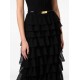 ROCHIE ELISABETTA FRANCHI, Ruffle Detail Belted, Black - AM45S52E2110 ROCHIE ELISABETTA FRANCHI, Ruffle Detail Belted, Black - AM45S52E2110
