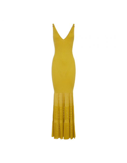 ROCHIE ELISABETTA FRANCHI, Red Carpet, Knit Dress, Curry Yellow - AM68B52E2DC6 ROCHIE ELISABETTA FRANCHI, Red Carpet, Knit Dress, Curry Yellow - AM68B52E2DC6