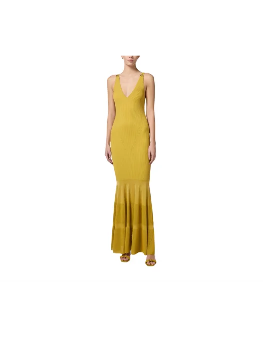 ROCHIE ELISABETTA FRANCHI, Red Carpet, Knit Dress, Curry Yellow - AM68B52E2DC6 ROCHIE ELISABETTA FRANCHI, Red Carpet, Knit Dress, Curry Yellow - AM68B52E2DC6