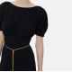 Rochie ELISABETTA FRANCHI, Knit mini dress with belt, Negru - AM94T62E2110