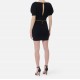 Rochie ELISABETTA FRANCHI, Knit mini dress with belt, Negru - AM94T62E2110