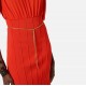 Rochie ELISABETTA FRANCHI, Knit mini dress with belt, Rosu - AM94T62E2H85