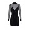 Rochie ELISABETTA FRANCHI, Mini dress in knit fabric with see-through details