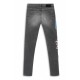 Jeans AMIRI, Varsity Patch Stretch Denim Jeans Grey, Regular Fit - AMBMJE1018599