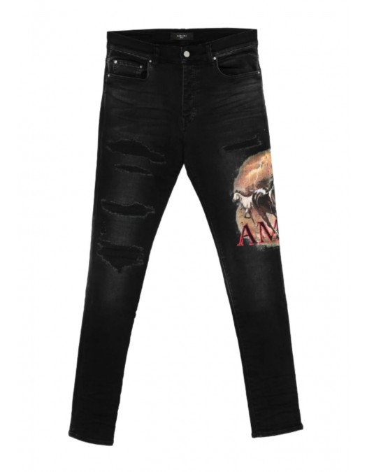 Jeans AMIRI,Ripped Graphic Jeans - AMBMJE1049097
