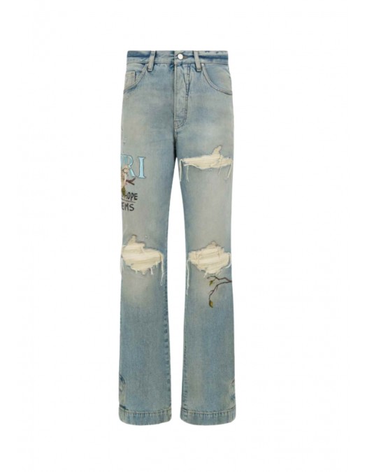 Jeans AMIRI, CHATEAU MX1 STRAIGHT FLARE, Bleu - AMBMJE1065921
