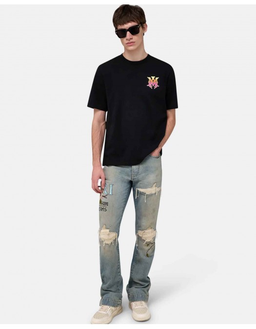 Jeans AMIRI, CHATEAU MX1 STRAIGHT FLARE, Bleu - AMBMJE1065921