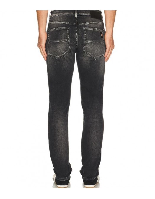 Jeans AMIRI, Snake Thrasher Skinny Jeans, Negru - AMBMJE1099926