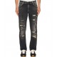 Jeans AMIRI, Snake Thrasher Skinny Jeans, Negru - AMBMJE1099926