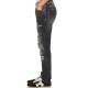 Jeans AMIRI, Snake Thrasher Skinny Jeans, Negru - AMBMJE1099926