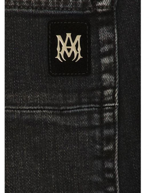 Jeans AMIRI, Snake Thrasher Skinny Jeans, Negru - AMBMJE1099926