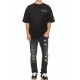 Jeans AMIRI, Snake Thrasher Skinny Jeans, Negru - AMBMJE1099926