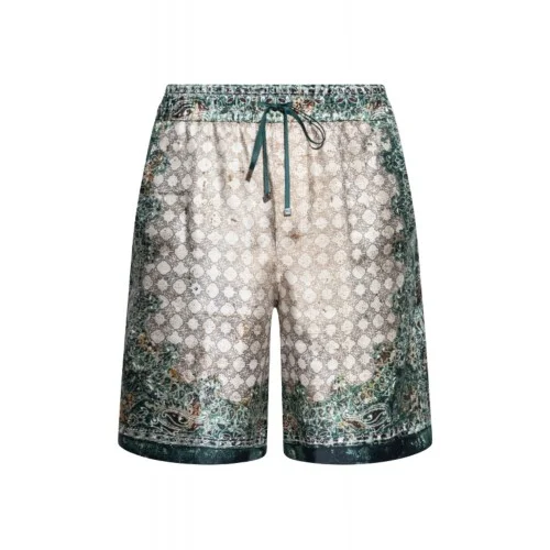 Bermude AMIRI, GREEN Silk shorts
