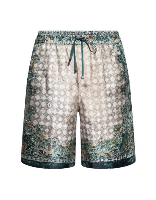Bermude AMIRI, GREEN Silk shorts - AMBMSO1036900