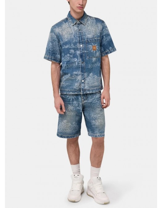 Bermude AMIRI, CHATEAU PALMS DENIM SHORT - AMBMSO1049922