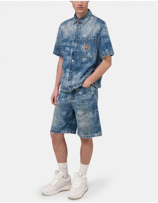 Bermude AMIRI, CHATEAU PALMS DENIM SHORT - AMBMSO1049922