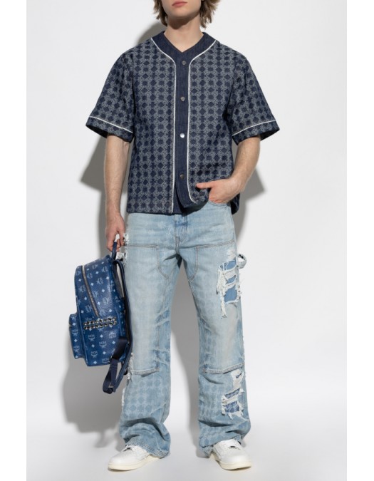 Jeans AMIRI, Logo Print, Style, Blue - AMDNGH1094FADEDINDIGO Jeans AMIRI, Logo Print, Style, Blue - AMDNGH1094FADEDINDIGO
