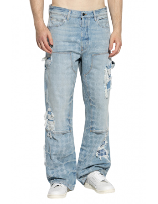 Jeans AMIRI, Logo Print, Style, Blue - AMDNGH1094FADEDINDIGO Jeans AMIRI, Logo Print, Style, Blue - AMDNGH1094FADEDINDIGO