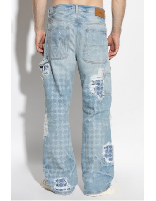 Jeans AMIRI, Logo Print, Style, Blue - AMDNGH1094FADEDINDIGO Jeans AMIRI, Logo Print, Style, Blue - AMDNGH1094FADEDINDIGO
