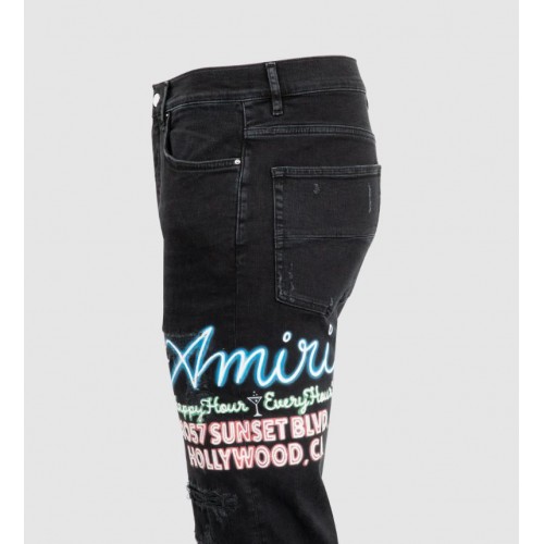 Jeans AMIRI, Neon lights slim jean, Black