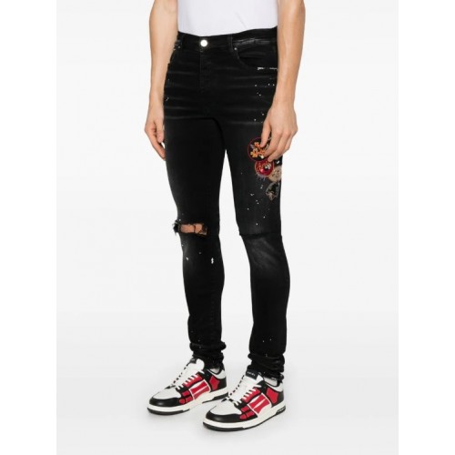 Jeans AMIRI, Patch-detailing skinny jeans Jeans AMIRI, Patch-detailing skinny jeans