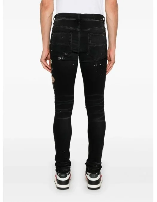 Jeans AMIRI, Patch-detailing skinny jeans - AMDNSY1130AGEDBLACK Jeans AMIRI, Patch-detailing skinny jeans - AMDNSY1130AGEDBLACK