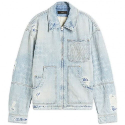 JACHETA AMIRI, Buzunare atasate, Denim