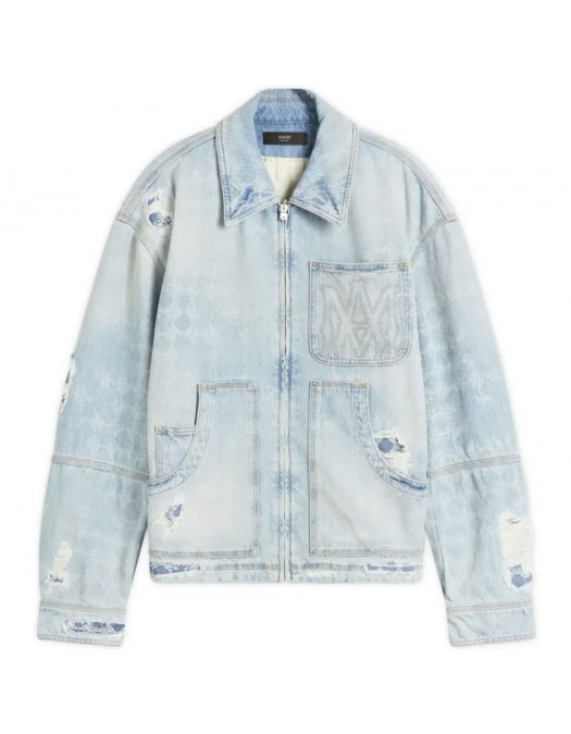 JACHETA AMIRI, Buzunare atasate, Denim - AMDNWJ1014FADEDINDIGO JACHETA AMIRI, Buzunare atasate, Denim - AMDNWJ1014FADEDINDIGO