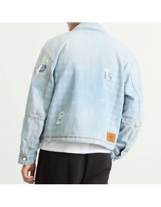 JACHETA AMIRI, Buzunare atasate, Denim - AMDNWJ1014FADEDINDIGO JACHETA AMIRI, Buzunare atasate, Denim - AMDNWJ1014FADEDINDIGO