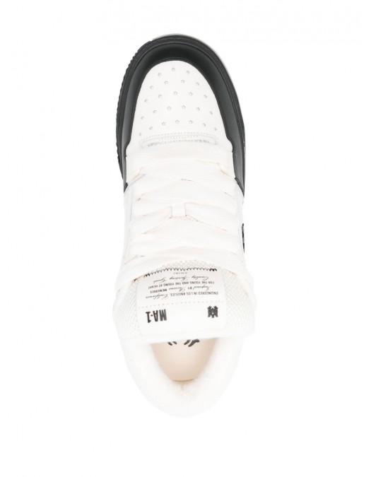 Sneakers AMIRI, MA-1, Panda, New Tech Leather, White - AMFOSR1084001