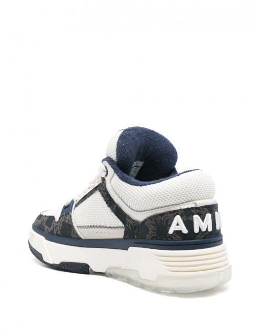 Sneakers AMIRI, MA-1 Quad, Navy Blue Details, White - AMFOSR1095MIDNIGHTINDIGO