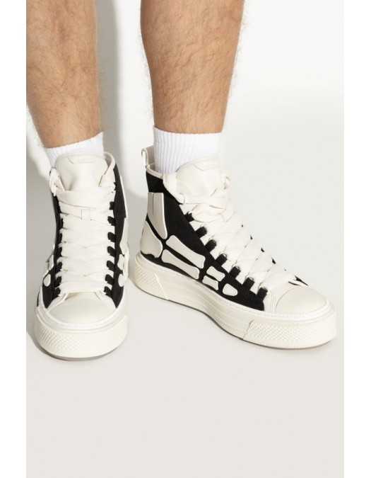 Sneakers AMIRI, High Top, Skel Court Hi, Men, Black - AMFOSR1149BLACK Sneakers AMIRI, High Top, Skel Court Hi, Men, Black - AMFOSR1149BLACK