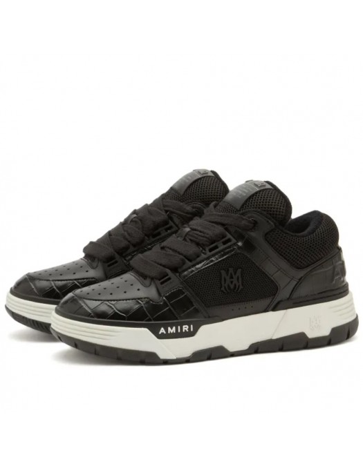 Sneakers AMIRI, Croc Debossed MA-1, Croco, Black - AMFOSR1172BLACK