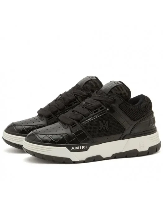 Sneakers AMIRI, Croc Debossed MA-1, Croco, Black - AMFOSR1172BLACK