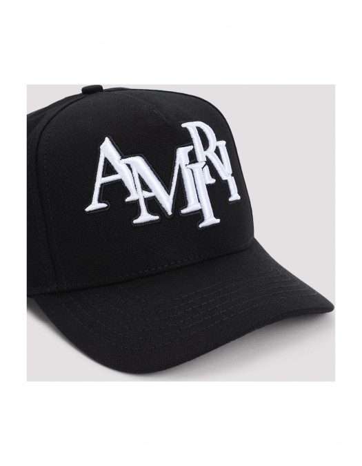 Sapca AMIRI, Staggered Canvas Hat, Negru - AMHACP1039099