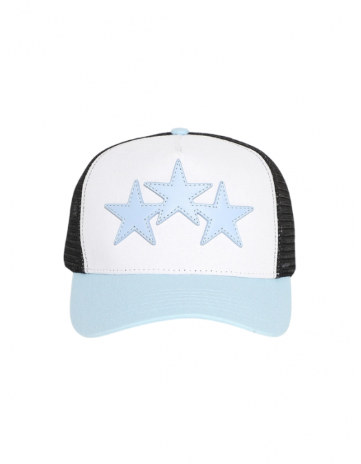 Sapca AMIRI, Trucker Design, Baby Blue Stars, White - AMHATR1007504UNI