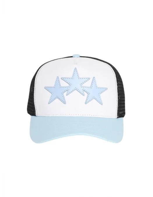 Sapca AMIRI, Trucker Design, Baby Blue Stars, White - AMHATR1007504UNI