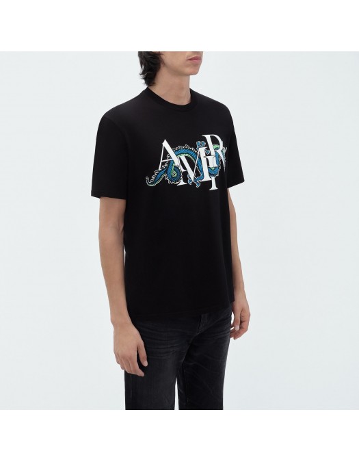 TRICOU AMIRI, Cny Dragon Tee, Black - AMJYTE1004BLACK