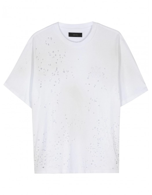 TRICOU AMIRI, Jersey Texture, White - AMJYTE1059WHITE