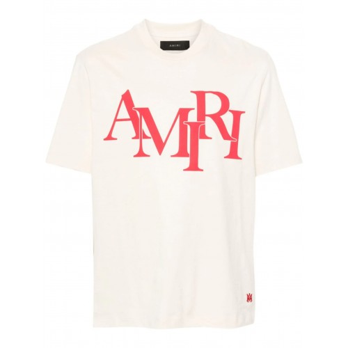 TRICOU AMIRI, Design Logo Interliniat, White TRICOU AMIRI, Design Logo Interliniat, White