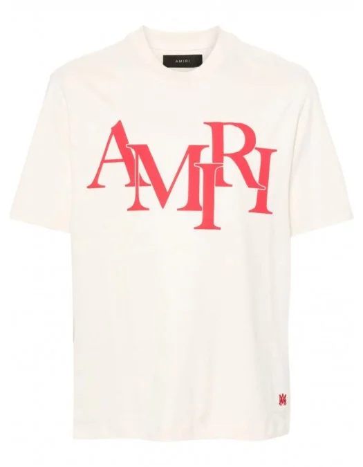 TRICOU AMIRI, Design Logo Interliniat, White - AMJYTE1078BIRCH