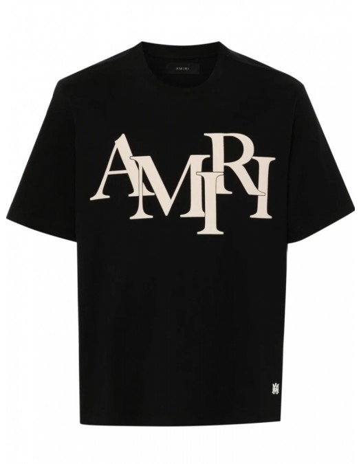 TRICOU AMIRI, Design Logo Interliniat, Black - AMJYTE1078BLACK TRICOU AMIRI, Design Logo Interliniat, Black - AMJYTE1078BLACK