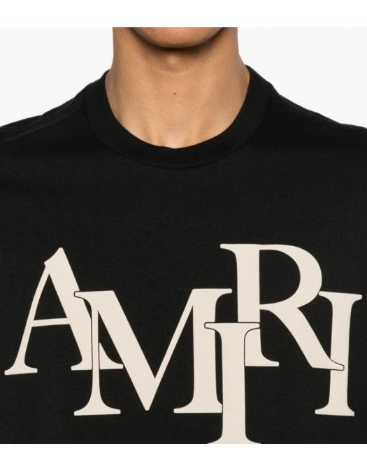 TRICOU AMIRI, Design Logo Interliniat, Black - AMJYTE1078BLACK TRICOU AMIRI, Design Logo Interliniat, Black - AMJYTE1078BLACK