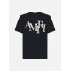 TRICOU AMIRI, Design Logo Interliniat, Black - AMJYTE1078BLACK