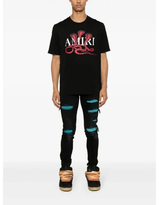 Tricou Amiri , Frontal Print, APoison cotton T-shirt - AMJYTE1086706