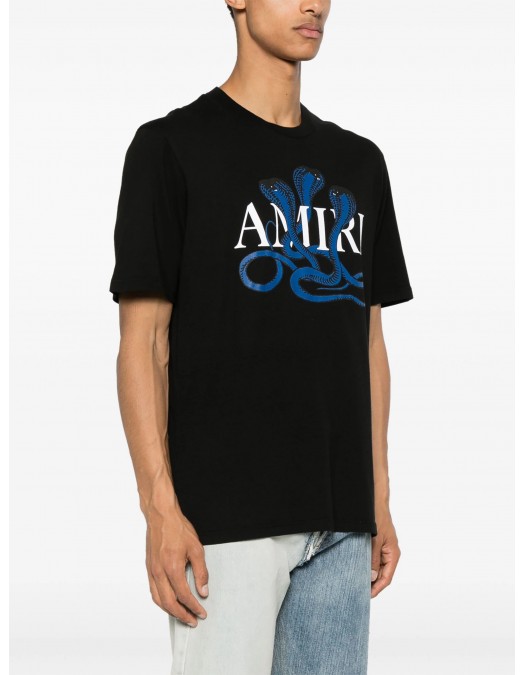 TRICOU AMIRI, Cobra Print, Black - AMJYTE1086BLACKBLUE